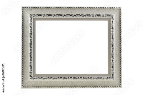 Blank frame isolated on white background. clipping path.