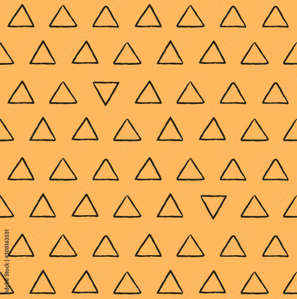 Seamless vector pattern with gray Triangles over brown bacground Seamless vector pattern with gray Triangles over brown bacground