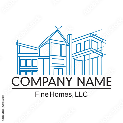 Modern Home Logo, Real Estate Logo