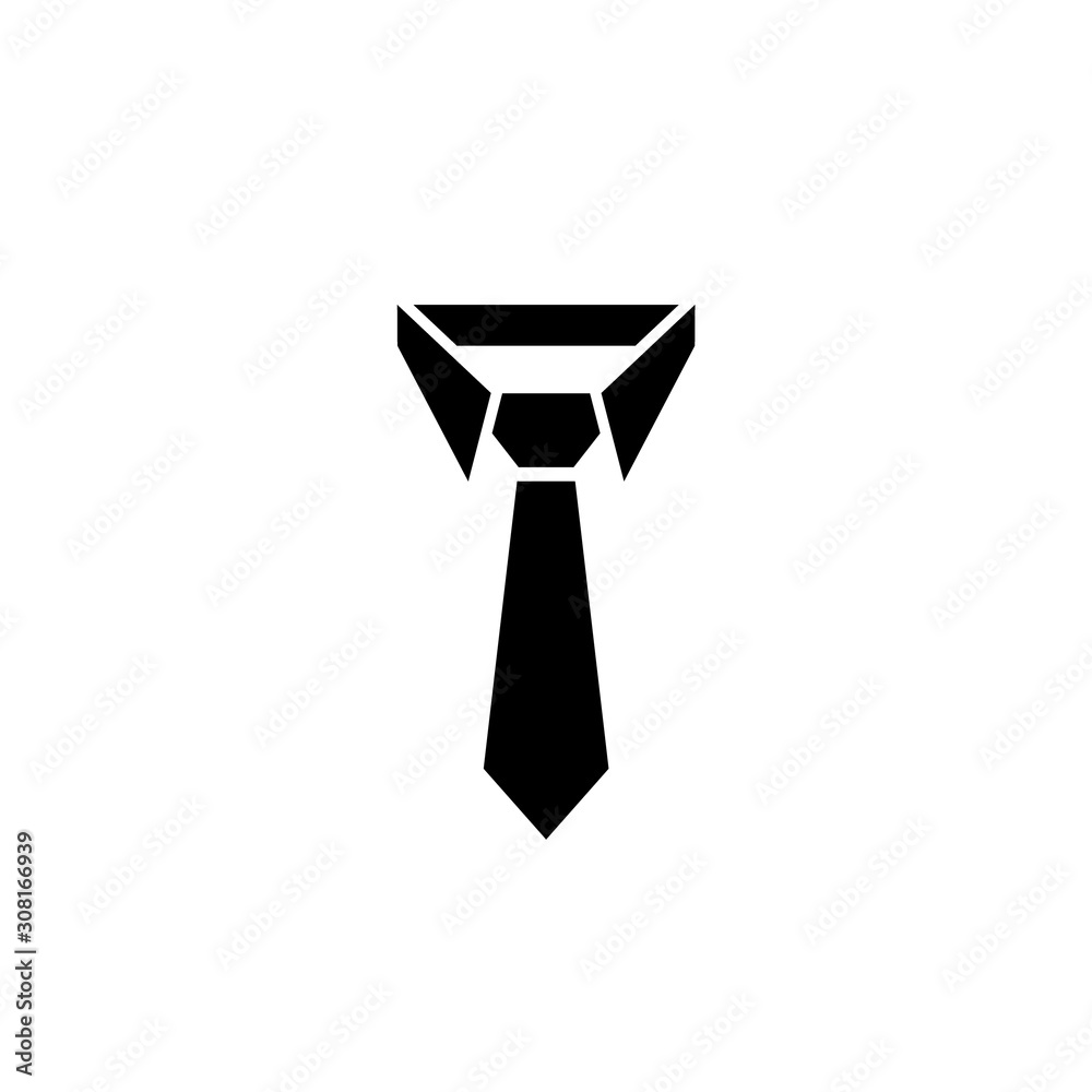 Tie vector icon on white background. Tie vector icon on white background.
