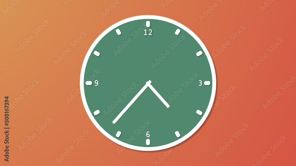 Clock Orange Animation, Motion Graphic Clock Orange Animation, Motion Graphic