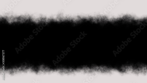 Smoke Animation Graphic, black and white cloud, fog, gas and smoke
