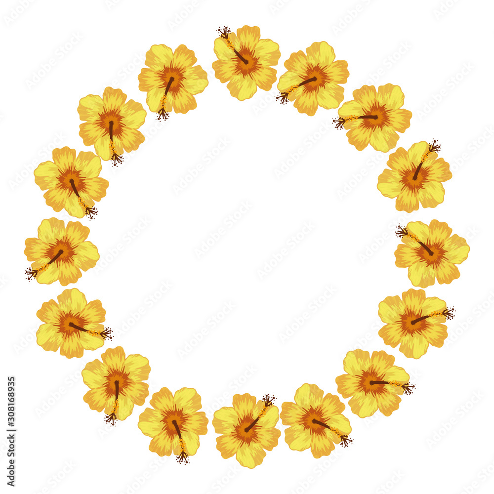 frame circular of flowers isolated icon vector illustration design