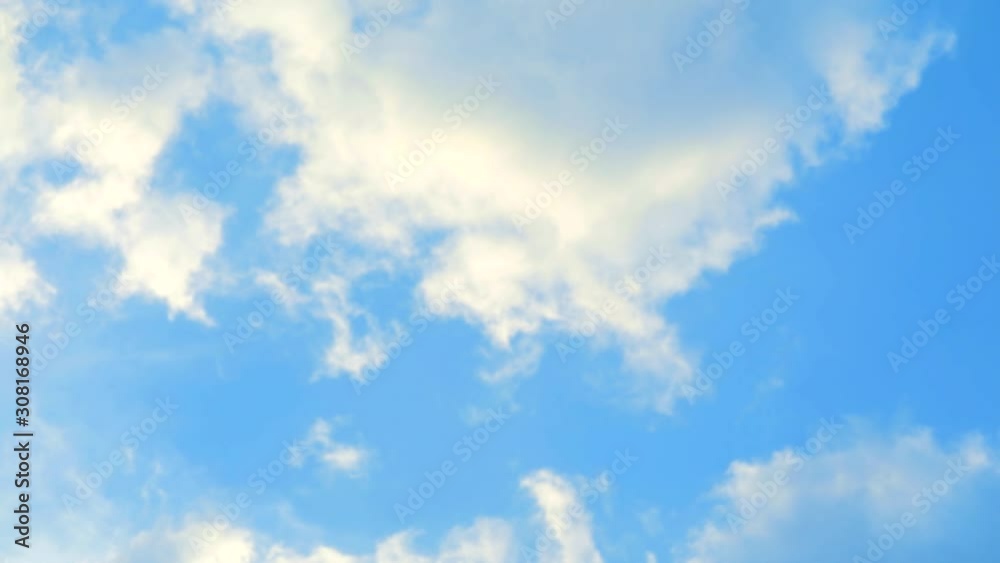 pure blue sky and white heap cloud moving time lapse2 pure blue sky and white heap cloud moving time lapse2