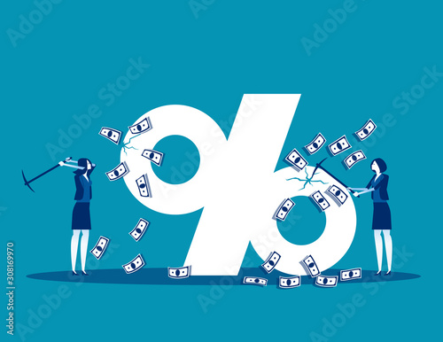 Economy market inflation. Concept business finance and economy,  Investment,  Profit