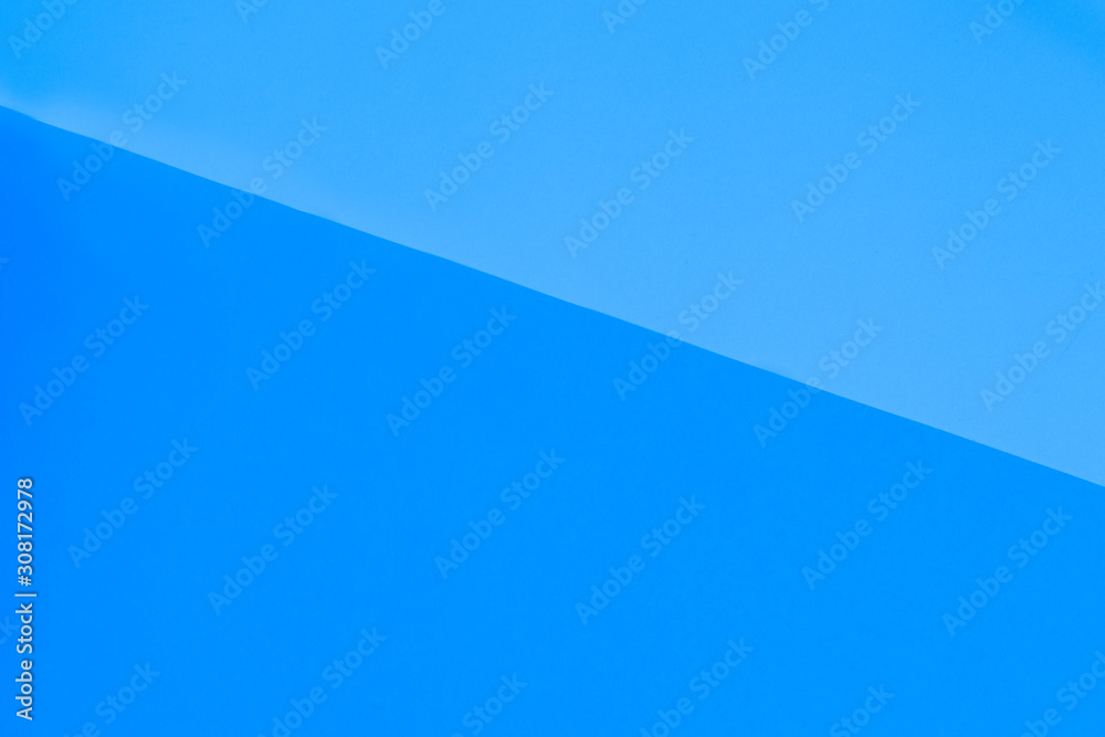 Blue double background. Blue paper, space for text.