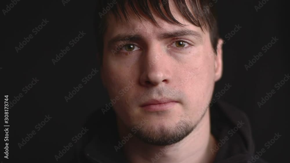Close up emotional portrait of the young male shaking head in disagreement, lack of trust and disapproval. Like 'no way' Close up emotional portrait of the young male shaking head in disagreement, lack of trust and disapproval. Like 'no way'