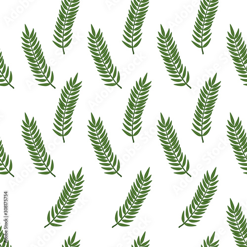background of branches with leafs ecology vector illustration design