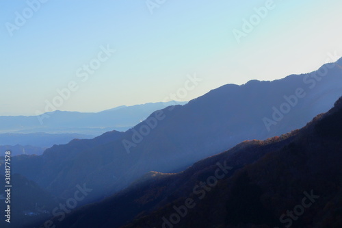 日本・秩父 山頂の風景 