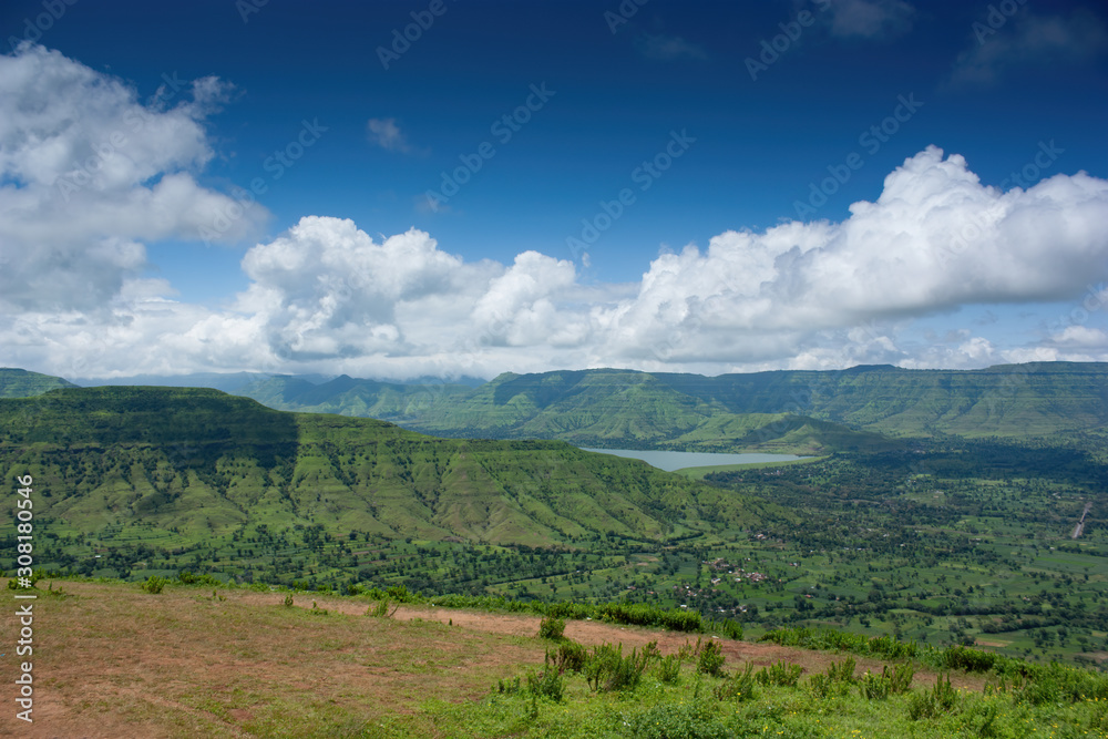 Beautiful mountains with clouds at lonavla hills India Beautiful mountains with clouds at lonavla hills India