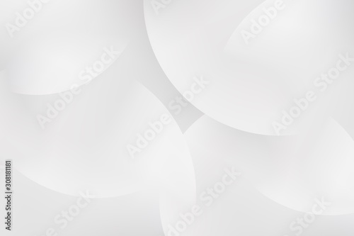 Background from abstract white circles or balls similar to flickering lights in defocus. Gradient Shapes Composition