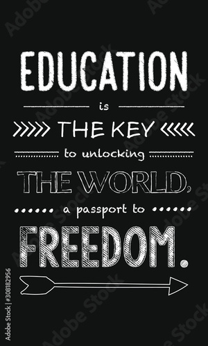 Chalk board with sentence vector
