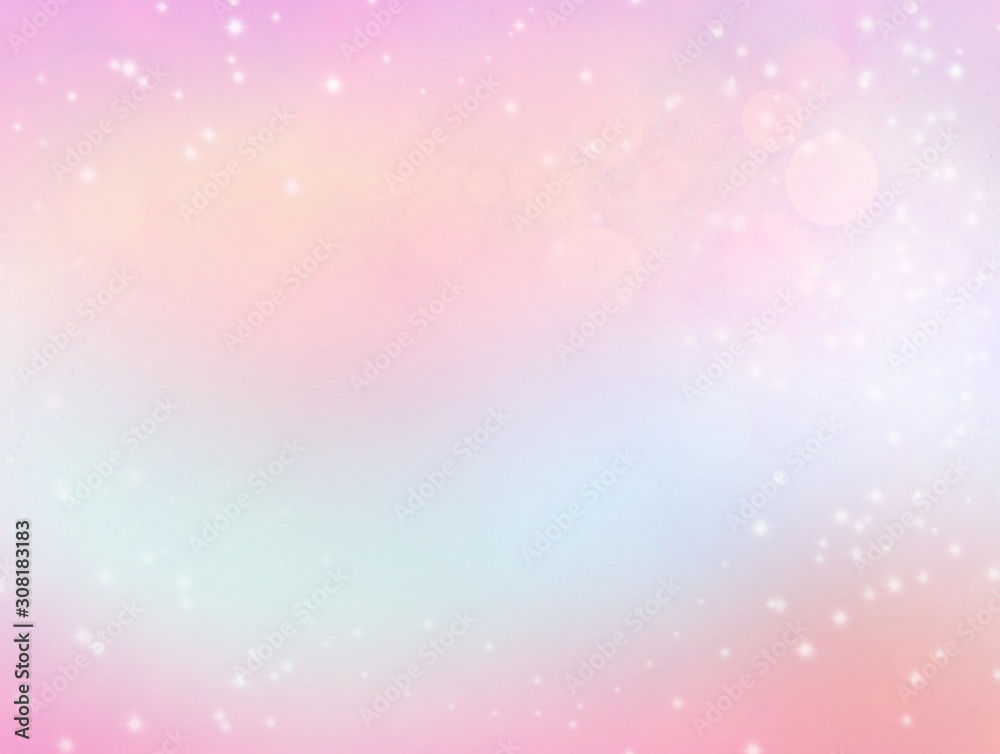 Bright pastel sparkling background. Glitter star dust. Defocused colorful design for business, 3D, wallpaper,art, presentation, girly princess theme Bright pastel sparkling background. Glitter star dust. Defocused colorful design for business, 3D, wallpaper,art, presentation, girly princess theme