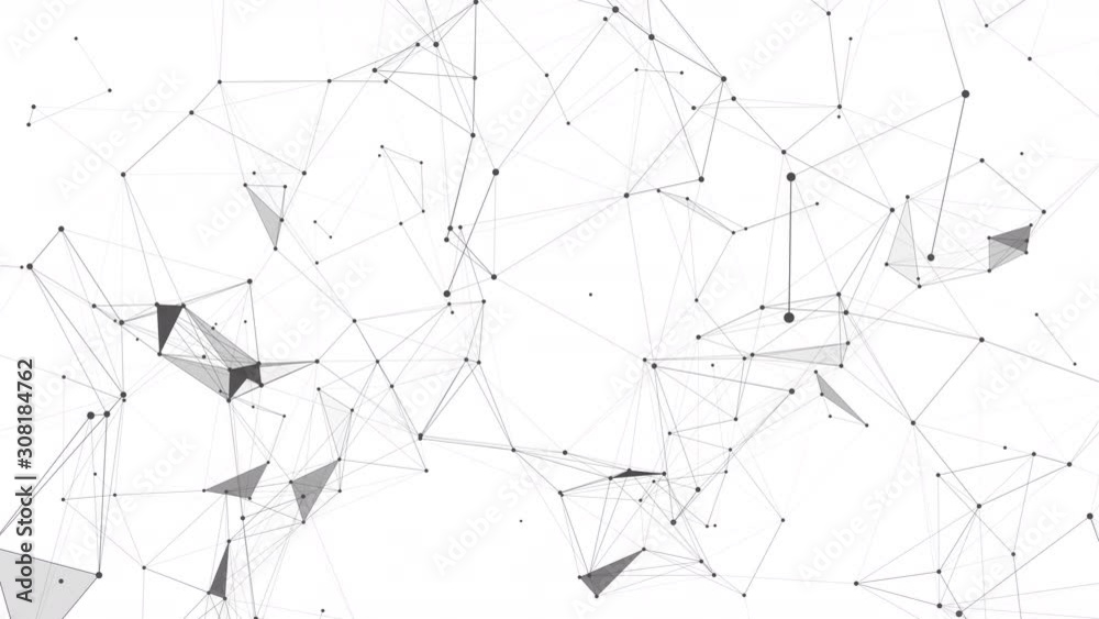 Abstract illustration background motion transformation low poly triangular plexus digital evolution future technology graphic animation network decentralize communication connection.
