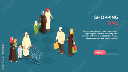 Arab Family Horizontal Banner