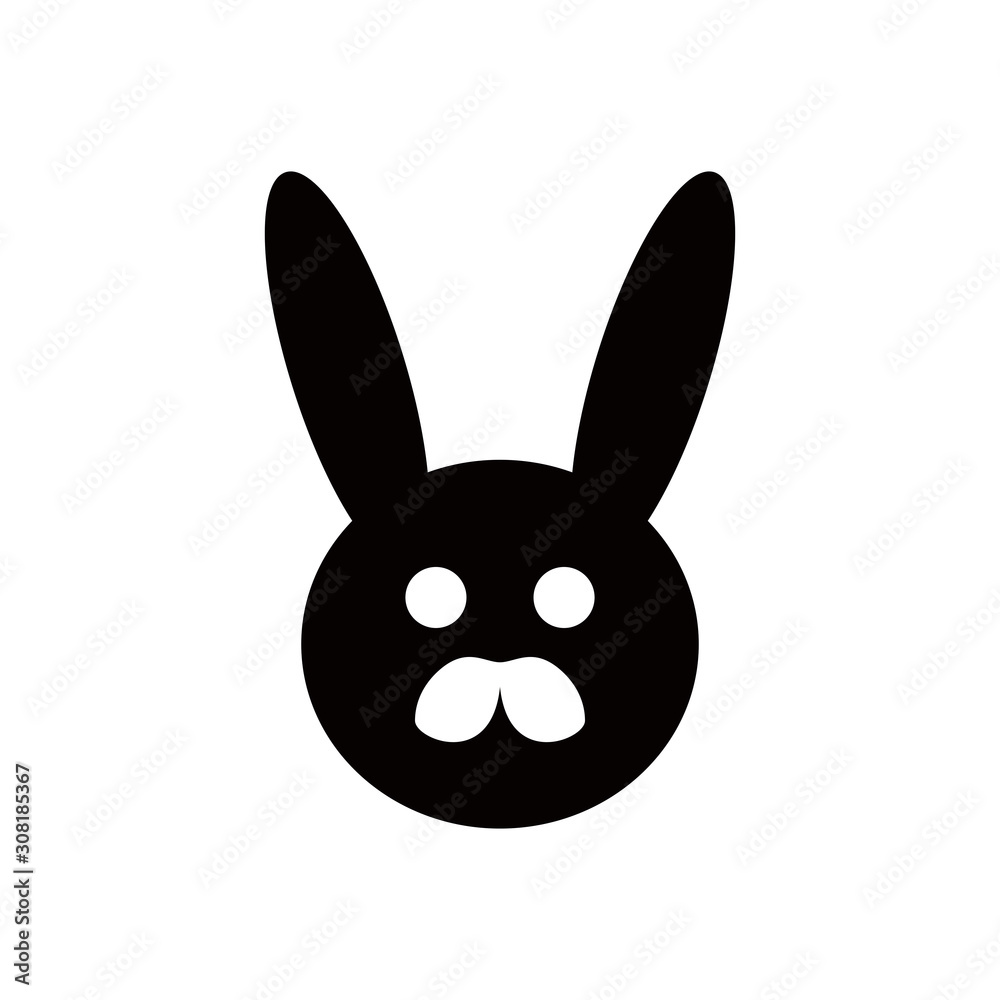 Obraz premium Mr Rabbit logo concept. Head rabbit logo.