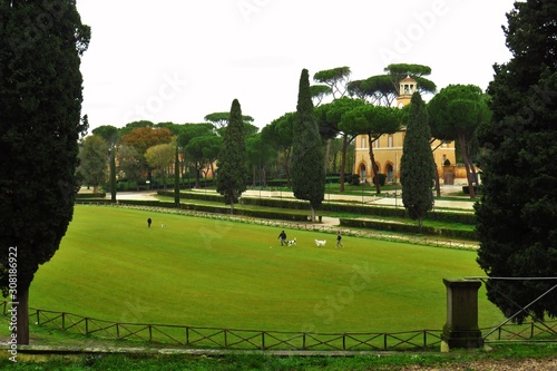 Canvas Print park in city of rome