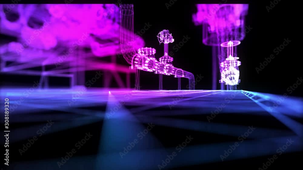 Industrial equipment electric valve. Wire-frame. Digital 3d technology rendering. Industrial equipment electric valve. Wire-frame. Digital 3d technology rendering.