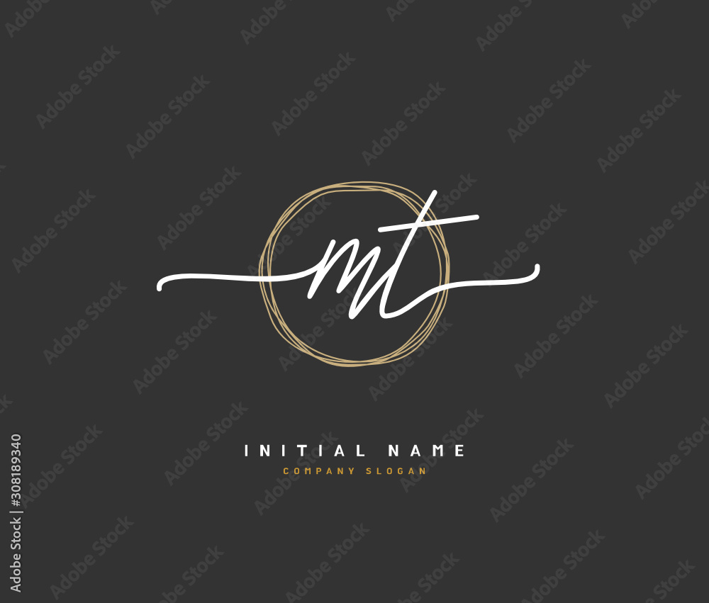 M T MT Beauty vector initial logo, handwriting logo of initial signature, wedding, fashion, jewerly, boutique, floral and botanical with creative template for any company or business. M T MT Beauty vector initial logo, handwriting logo of initial signature, wedding, fashion, jewerly, boutique, floral and botanical with creative template for any company or business.
