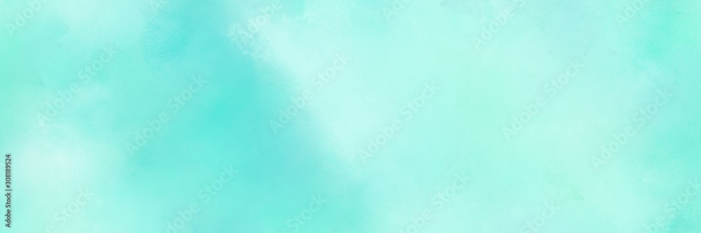 background texture. vintage abstract painted background with pale turquoise, aqua marine and light cyan colors and space for text or image. can be used as header or banner