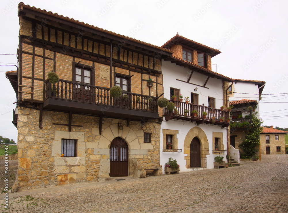Historical house in Santillana del Mar in Cantabria,Spain,Europe