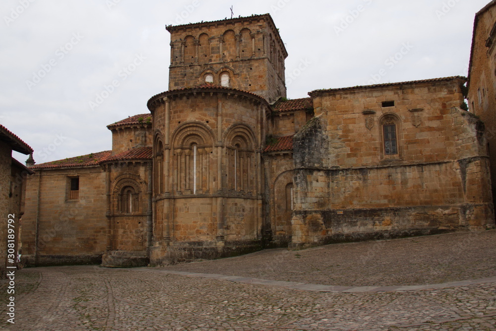 Collegiate Church of Santillana del Mar in Cantabria,Spain,Europe