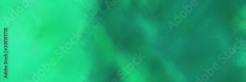 header vintage abstract painted background with sea green and medium spring green colors and space for text or image. can be used as header or banner