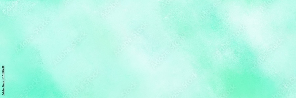 abstract painting background texture with pale turquoise, aqua marine and light cyan colors and space for text or image. can be used as header or banner