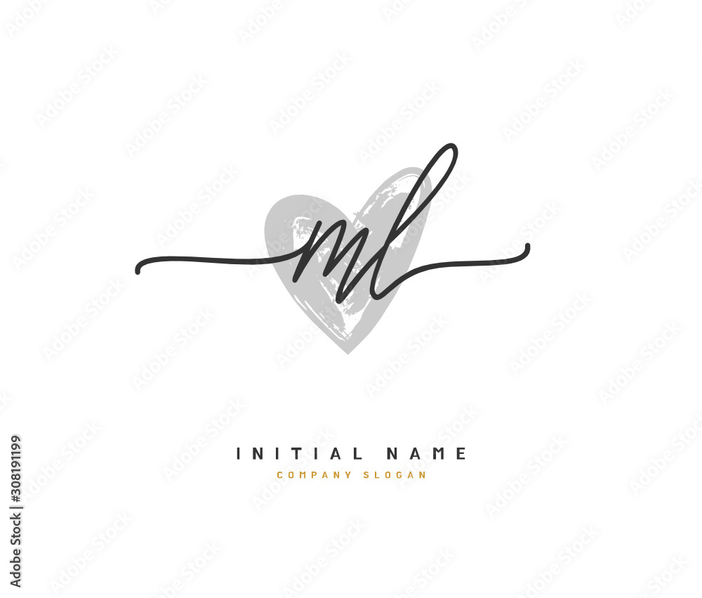 M L ML Beauty vector initial logo, handwriting logo of initial signature, wedding, fashion, jewerly, boutique, floral and botanical with creative template for any company or business. M L ML Beauty vector initial logo, handwriting logo of initial signature, wedding, fashion, jewerly, boutique, floral and botanical with creative template for any company or business.