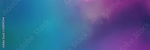 abstract painting background texture with teal blue, dark slate blue and antique fuchsia colors and space for text or image. can be used as header or banner