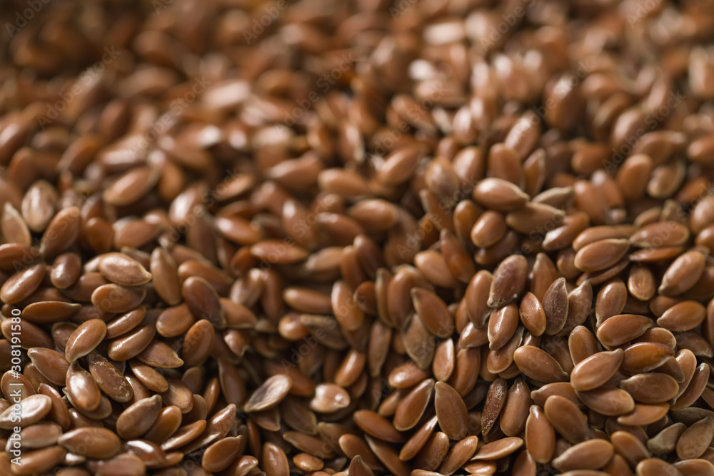 Closeup of brown flax seed Closeup of brown flax seed