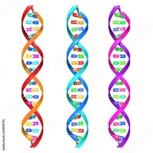 3D DNA concept illustration