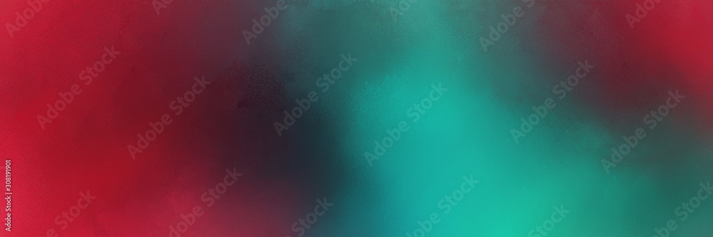 dark slate gray, light sea green and firebrick color background with space for text or image. vintage texture, distressed old textured painted design. can be used as header or banner