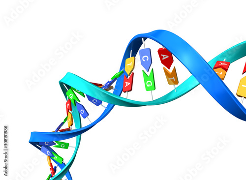 3D DNA concept illustration