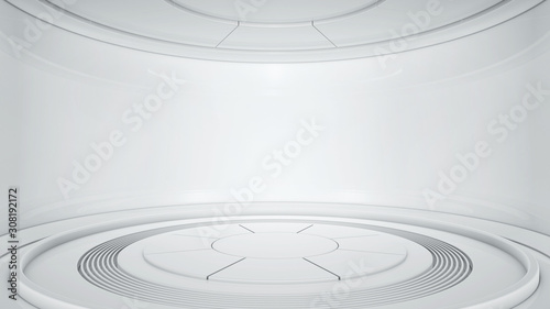 White simple sci-fi background