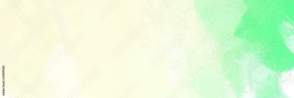 abstract painting background graphic with beige, light green and light yellow colors and space for text or image. can be used as header or banner