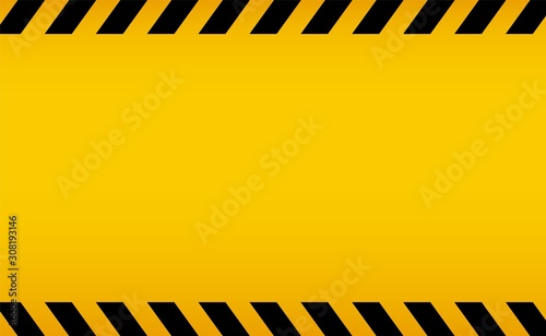 Caution backgorund. Black and yellow line striped. Blank warning background for design progect. Access is denied. Road work in progress
