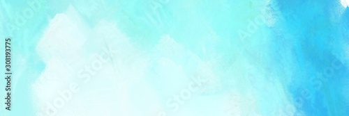 abstract painting background texture with pale turquoise, medium turquoise and light cyan colors and space for text or image. can be used as header or banner