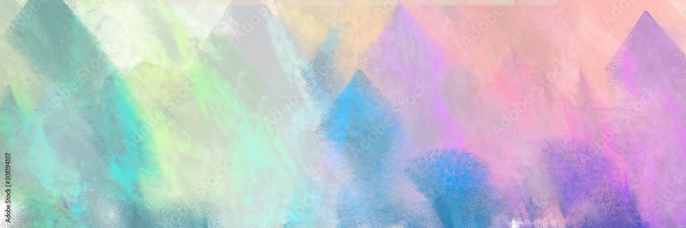 pastel gray, thistle and medium aqua marine colored vintage abstract painted background with space for text or image. can be used as header or banner