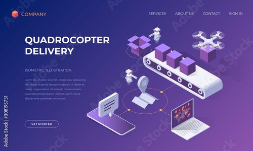 Landing page for drone delivery