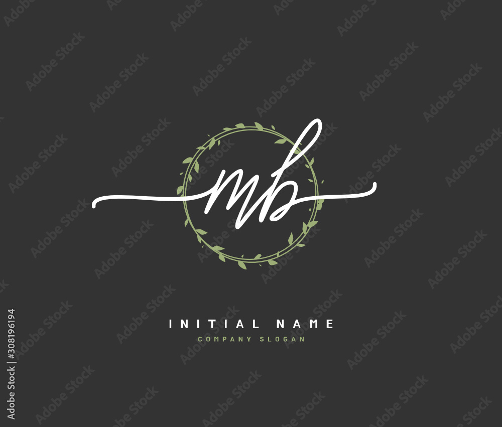 M B MB Beauty vector initial logo, handwriting logo of initial signature, wedding, fashion, jewerly, boutique, floral and botanical with creative template for any company or business. M B MB Beauty vector initial logo, handwriting logo of initial signature, wedding, fashion, jewerly, boutique, floral and botanical with creative template for any company or business.