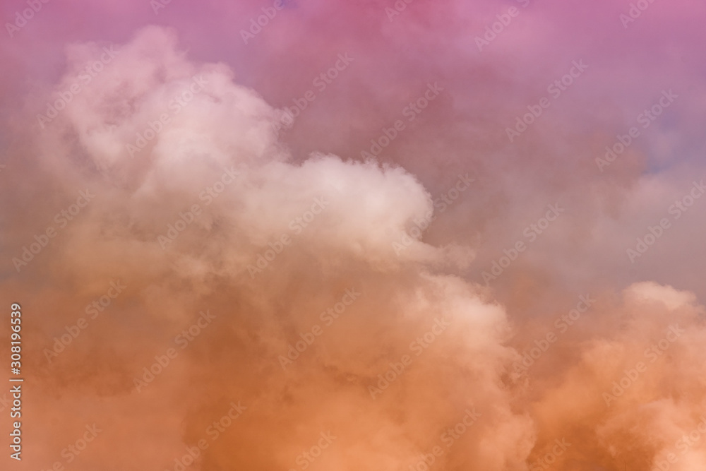 Color smoke pattern image,Colorful gas,Fog dense,Various color smoke like clouds background.