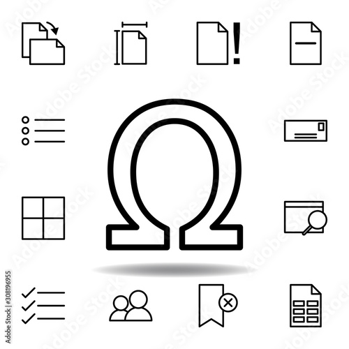 symbol, ohm sign icon. Can be used for web, logo, mobile app, UI, UX