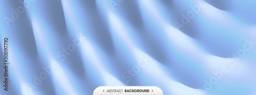 Bright smooth transitions and folds. Abstract waved background with layers. Trendy covers design. Vector illustration in modern art style.