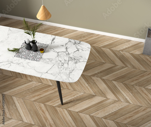 3D rendering of Simple Home Space