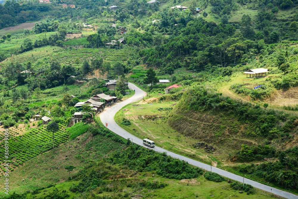 Mountain road of Sapa, Vietnam