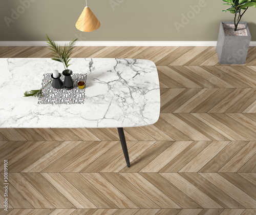 3D rendering of Simple Home Space