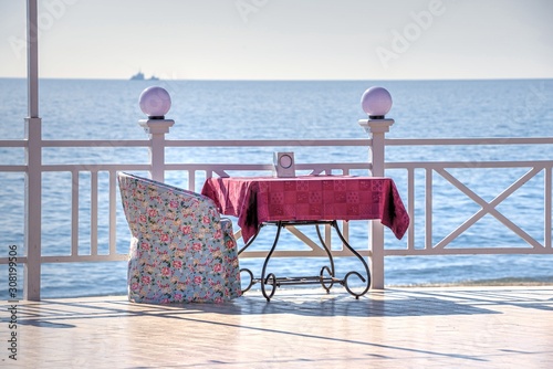 Langeron Beach in Odessa, Ukraine, at springtime photo