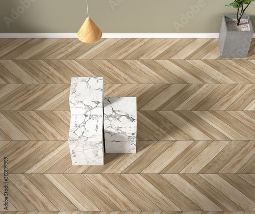 3D rendering of Simple Home Space