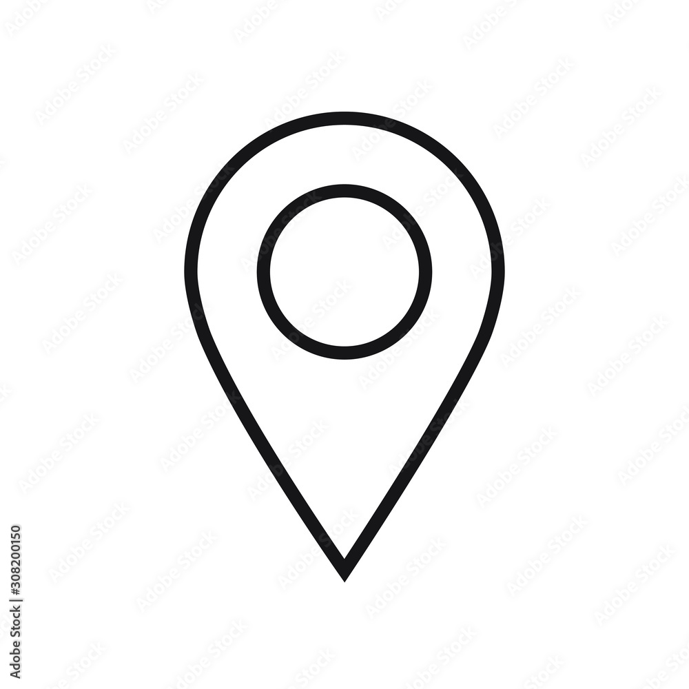 Maps pin. Location map icon. vector illustration Maps pin. Location map icon. vector illustration